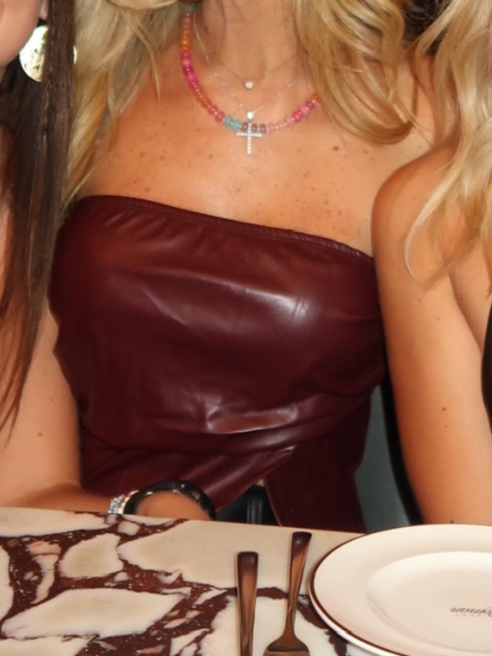 Faux Leather Top